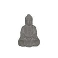 thumbnail image 1 of Urban Trends Collection 28343 Ceramic Meditating Figurine with Rounded Ushnisha Holding Bowl, Washed Concrete & Gray, 1 of 1