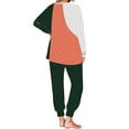 thumbnail image 5 of UAMVSH 2 Piece Sweatsuits Outfits Sets for Women Soft Jogging Workout Pants with Pockets Trendy Color Block Pullover Tops Long Sleeve Loungewear(LargeGreen), 5 of 7