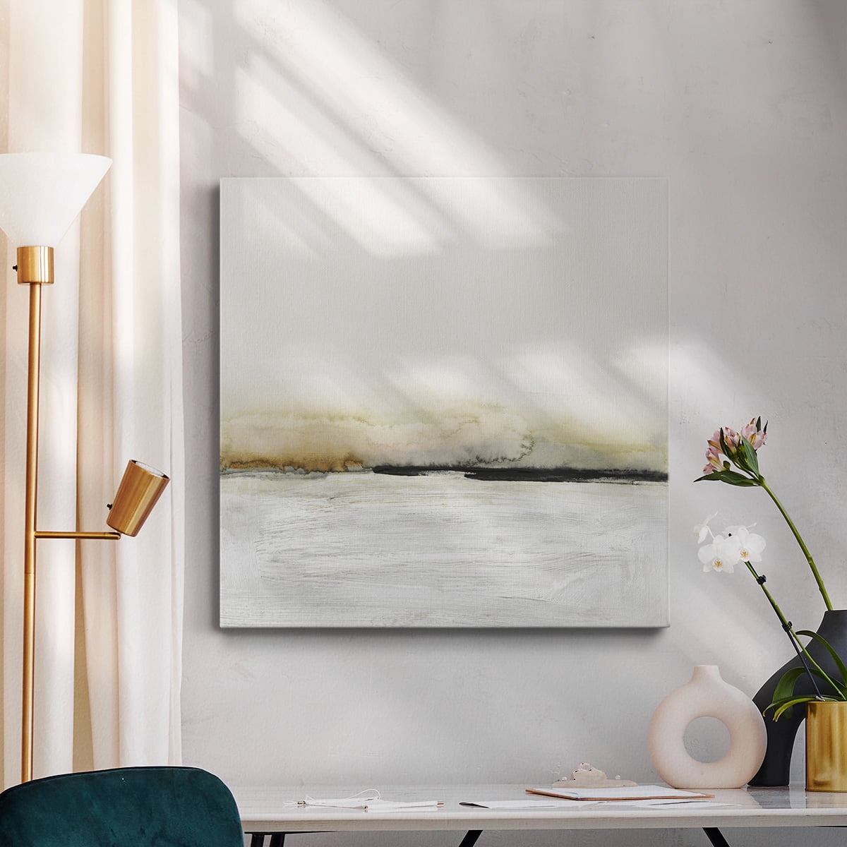 Wexford Home Floating Cinder II-Premium Gallery Wrapped Canvas, 16" x 16" - Ready to Hang