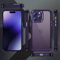 thumbnail image 4 of Cover for iPhone 12 Pro Max Case,Metal Lens Protector Slim Shockproof TPU Bumper Case PC Back Cover,Support Wireless Charging,deeppurple, 4 of 9