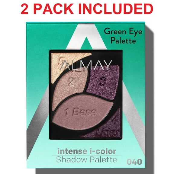 2 Pack: Almay Longlasting Hypoallergenic Eyeshadow Palette - 040 Green Eyes