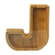 thumbnail image 2 of Lata de ahorro de madera con letras en inglés y cristal transparente., 2 of 6