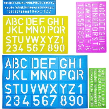 Mr. Pen Letters and Numbers Alphabet Templates, Letter Stencils, Pack of 5