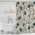 thumbnail image 2 of Polyester Fabric Watercolor Dandelion Shower Curtain, Spring Floral Botanical Vintage Beige Waterproof Bathtub Curtain Bathroom Decor Set with Hooks 60 x 72 Inches, 2 of 6