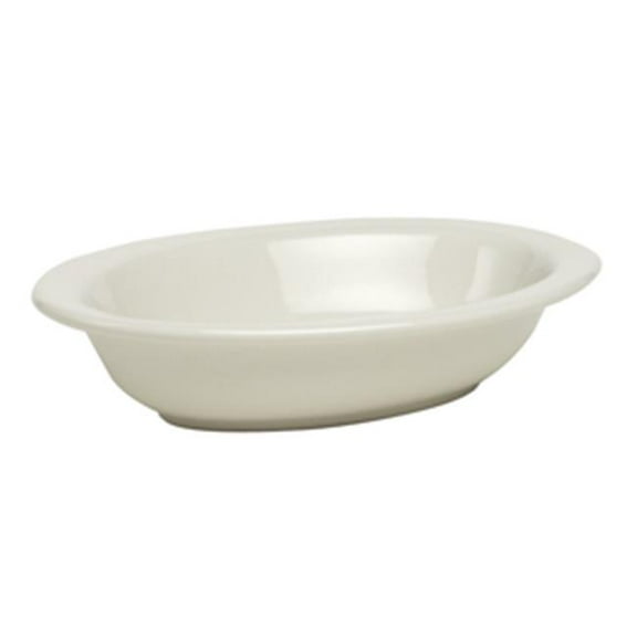 Tuxton China BEB-3001 30 oz. Oval Vegetable Bowl - Eggshell - 1 Dozen