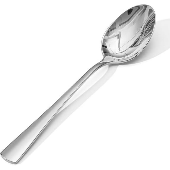 4 Piece Dinner Spoon Set, 18/10 Stainless Steel Spoons, Silver Food Grade Table spoons of 4, Metal Spoons for Home, Kitchen, Weddings, Parties or Restaurant, Dishwasher Safe-8.15inches