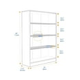 thumbnail image 7 of MAYEERTY Gray 4-Shelf Modern Wood Bookcase, 48" Tall, for Bedroom, Living Room, and Manga Library, 7 of 7