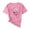 Pink, variant on Njagoc3 A Must - have for Book Club Gatherings: Ladies' Summer Solid Color Round Neck Short Sleeve T - Shirt with Literary - themed Prints