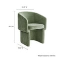 thumbnail image 4 of Modway Verity Chenille Dining Armchair in Sage, 4 of 10