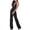 Black, variant on KIHOUT Women's Halter Neck Deep V-Neck Jumpsuit Sleeveless Backless Wide Leg Formal Blouse for Party Evening Wear