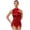 Red, variant on Xnihocha Tassel Jazz Latin Dance Leotard for Women Rhinestones Fringe Tango Chacha Bodysuit Dancewear Red XL