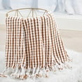 thumbnail image 4 of Home Soft Things Chain Tweed Throw Blanket, Reversible Lightweight Super Soft Cozy Throw Blanket, 50x60 inches, Camel, 4 of 10