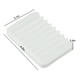 thumbnail image 4 of Jabonera de silicona, jabonera con drenaje automático, prolonga la vida útil del jabón, jabonera de baño para barras de jabón secas, escurridor de jabón para almacenar jabón limpio y seco, blanco, 4 of 8