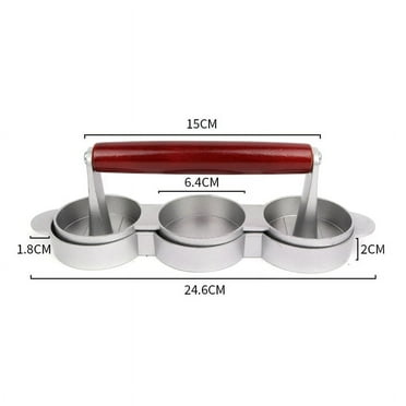 2024 TOP! Mini Hamburger Presses Nonstick 3 Slot Small Burger Patties Press Triple Beef Maker Mold Machine Meat Kitchen