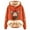 Orange, variant on Women Christmas Outfit Adorable Cow Print Lined Hoodie Women Cozy Warm Long Sleeve Casual Fashion Sweatshirt For Winter Comfort Red 3XL