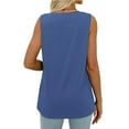 thumbnail image 5 of Diufon Summer Casual Womens Tank Tops Solid Color Breathable Tees V Neck Sleeveless T-Shirts, 5 of 7