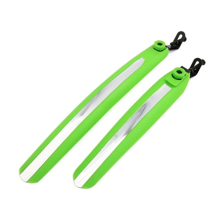Front Fender Light - Father' s Day Gift l 2 Pcs Reflective Front Rear Mud Guards Mudguard Fenders Green for Cycling Bike