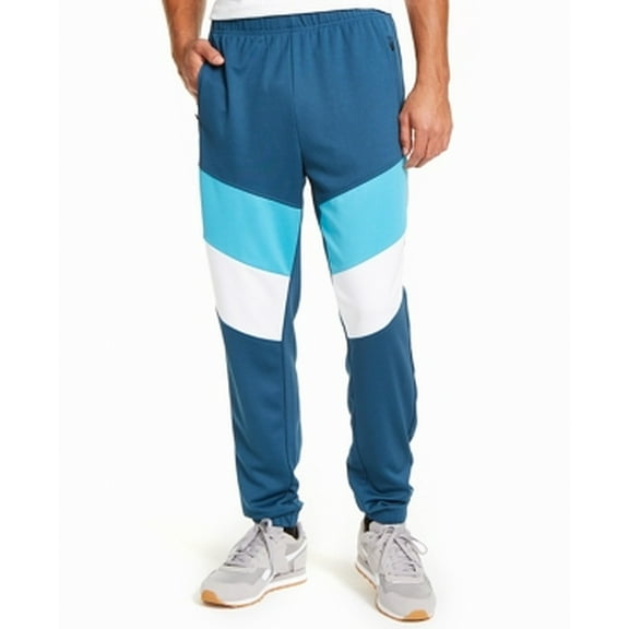 Ideology Men's Colorblocked Track Pants Turq/Aqua Size XXX Large