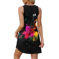 thumbnail image 5 of WTOBBY Women's Fashion Casual Printed V-Neck Button Vest Sleeveless Dress with Pocket, Tie-Dye Colorful Print for Summer Wear, Comfortable and Stylish for Beach and Outings,Black L, 5 of 5
