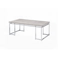 thumbnail image 2 of Chafik's Modern Natural Oak & Chrome Finish Coffee Table for Home Use, 2 of 5