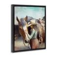 thumbnail image 2 of Stupell Industries Traditional Cowgirl Petting Horse Black Floating Frame Canvas Art, 17 x 21, by Ramona Murdock, 2 of 7
