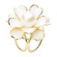 thumbnail image 1 of Broche con hebilla para bufanda, con tres anillos, flores y perlas, para mujer, 1 of 9