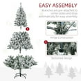 thumbnail image 6 of 6ft Artificial Christmas Tree, 638 Branch Tips, 220 Warm Lights and Metal Stand, 38.5" Wide Realistic Snow Flocked Pine Christmas Tree with Lights, 6 of 7