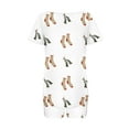 thumbnail image 7 of IROINNID Christmas Pajamas for Women Loose Fit Tunic Tops with Shorts Short Sleeve Two-Piece Sleepwear Holiday Pajamas Sets,White, 7 of 7