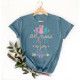 thumbnail image 2 of Mujeres Manga Corta de Verano Tops Pascua Impresa Cuello Redondo, Blusa de Moda Casual para la Primavera, 2 of 5