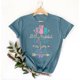 thumbnail image 3 of Mujeres Manga Corta de Verano Tops Pascua Impresa Cuello Redondo, Blusa de Moda Casual para la Primavera, 3 of 5