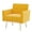 orange-yellow, variant on S-HOME Modern Velvet Armchair Single Sofa in Gold Legs and Tufted Design for Living Room or Bedroom, Green