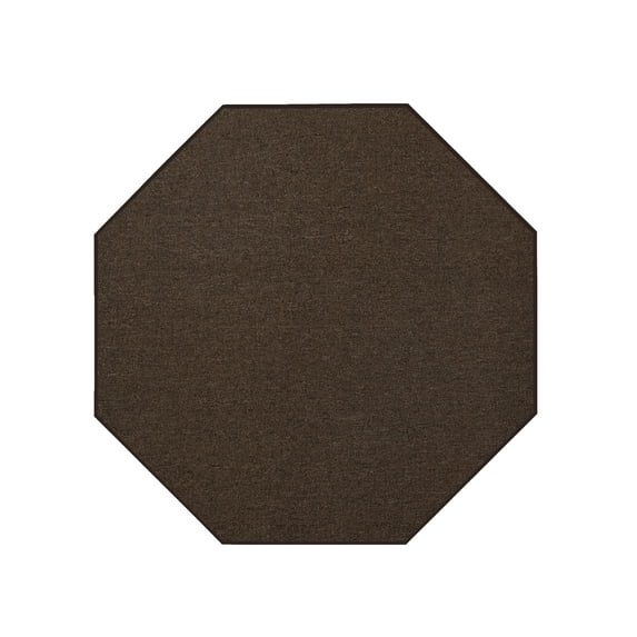 Furnish My Place Neyland Custom Rug - 9 ft., Octagon, Chocolate, Floor Area Rug for Patio, Garden, Hallway, Living Room