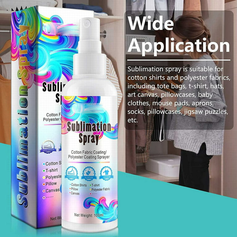 MPWEGNP Sublimation Spray Sublimation Coating for Cotton Shirts Spray All Fabrics Including Polyester Carton Canvas Quick Drying and Super Adhesion
