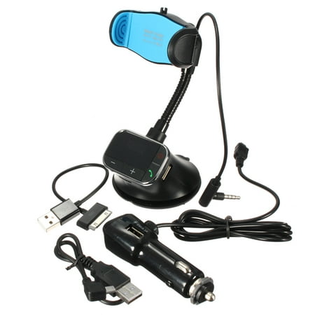 5-in-1 Functions GPS Holders & LCD FM Transmitter Radio Auto Car Cellphone Holder for iPhone (Best Fm Transmitter App)