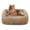 Beige-M (25"x21"x7"), variant on Dog Bed For Small Medium  Washable Pet With Removable Cover Rectangle Soft Calming Sleeping Puppy Durable Cuddler Anti-slip Bottom