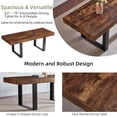thumbnail image 3 of Joaxswe Dining Table Extendable 63 in-79 in for 4-8, Wood Rectangle with Fluted Base for Dinning Room Kitchen Living Room Farmhouse Walnut, 3 of 8