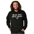 thumbnail image 4 of Real Men Love Jesus Christian Hoodie Hooded Sweatshirt Men Brisco Brands S, 4 of 6