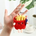 thumbnail image 1 of 5Pcs Fast Food Keychains For Kids, Vacemry Fast Food Keychains ForKids, Cute Plush Keychain Accessories, Hamburger French Fries Character Key Rings, Birthday Party Favors ForBoysAndGirls, Backpack, 1 of 2