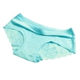thumbnail image 1 of Qarigey Bragas con borde de encaje para mujer, cintura elástica transpirable, banda para chica, calzoncillos que absorben la humedad, ropa interior Ropa interior Cielo azul SG Qarigey AP000437-24, 1 of 1