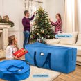 thumbnail image 7 of Yexmas 3 Pack Large Christmas Tree Storage Bag,Fits up to 7.5 ft Artificial Trees,Christmas Wreath Garland Storage Bag,Christmas Ornament Storage Box,Reinforced Handles & zipper,Blue, 7 of 7