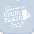 thumbnail image 4 of Inktastic Someone in Rhode Island Loves Me Boys or Girls Baby Bib, 4 of 4