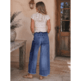 thumbnail image 4 of DOKOTOO Women's Wide Leg Jeans High Waisted Baggy Jeans for Women Stretchy Denim Pants with Drawstring and Big Pockets (Plus Sizes Available), 4 of 8