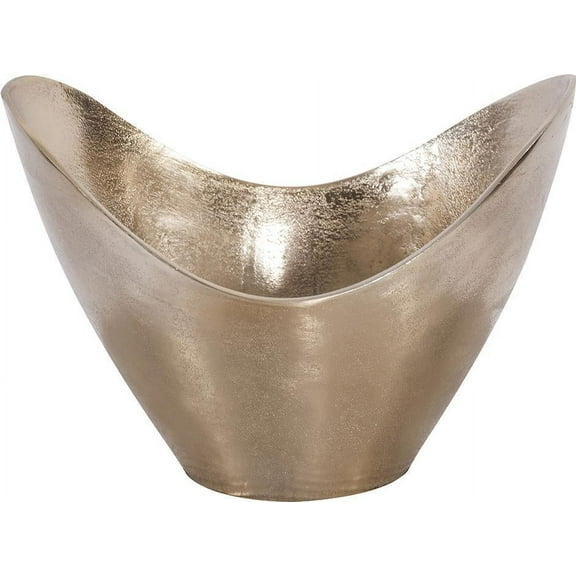 HOWARD ELLIOTT Bowl Hi-Lo Raw Gold Natural Aluminum