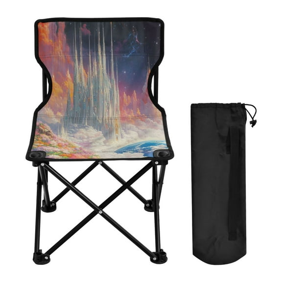 BZSMCE Camping Chairs Modern Colorful Haven Pattern Folding chair