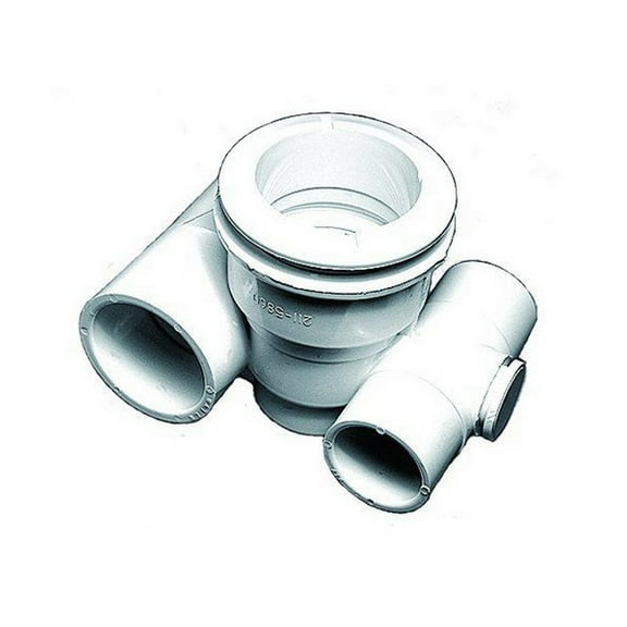 Waterway 210-5860B 1" Slip Air x 1.5" Water Tee Body with Top Plug