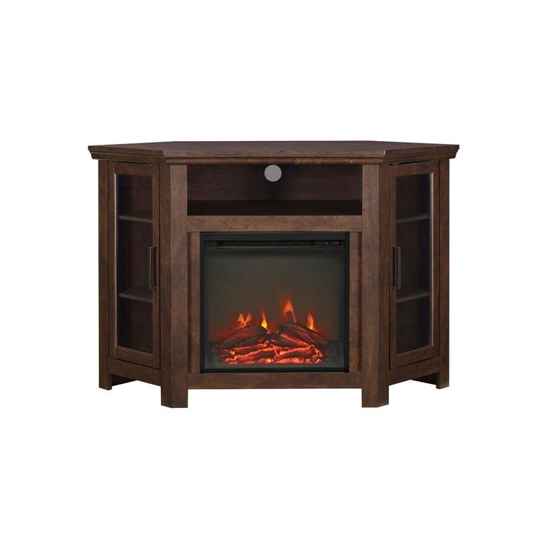 Corner tv stand with fireplace walmart deals