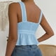 thumbnail image 4 of Blusa sin mangas pequeña para mujer, informal, sexy, a la moda, de verano, con cremallera en V profundo, para vacaciones Pompotops  lopia999724, 4 of 8