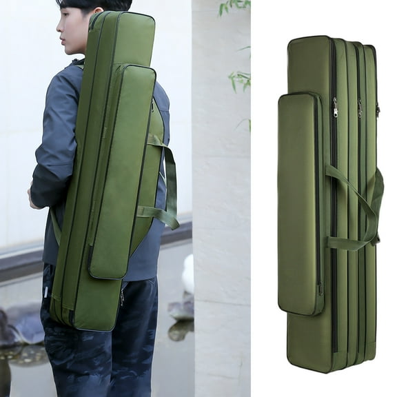 EcoNest Large Capacity 3 Layer Fishing Rod Bag Durable Tackle Storage For Outdoor Fishing Gear Organization And