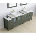thumbnail image 5 of Vanity Art 96" Double Sink Freestanding Bathroom Vanity Set with Engineered Marble Top and Mirror, 5 of 11