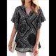 thumbnail image 1 of Blusas de Corta con Cuello en V para Mujer, Blusas Florales de Doble Capa de , Túnicas, Tops Estampado Étnico XXL, 1 of 9